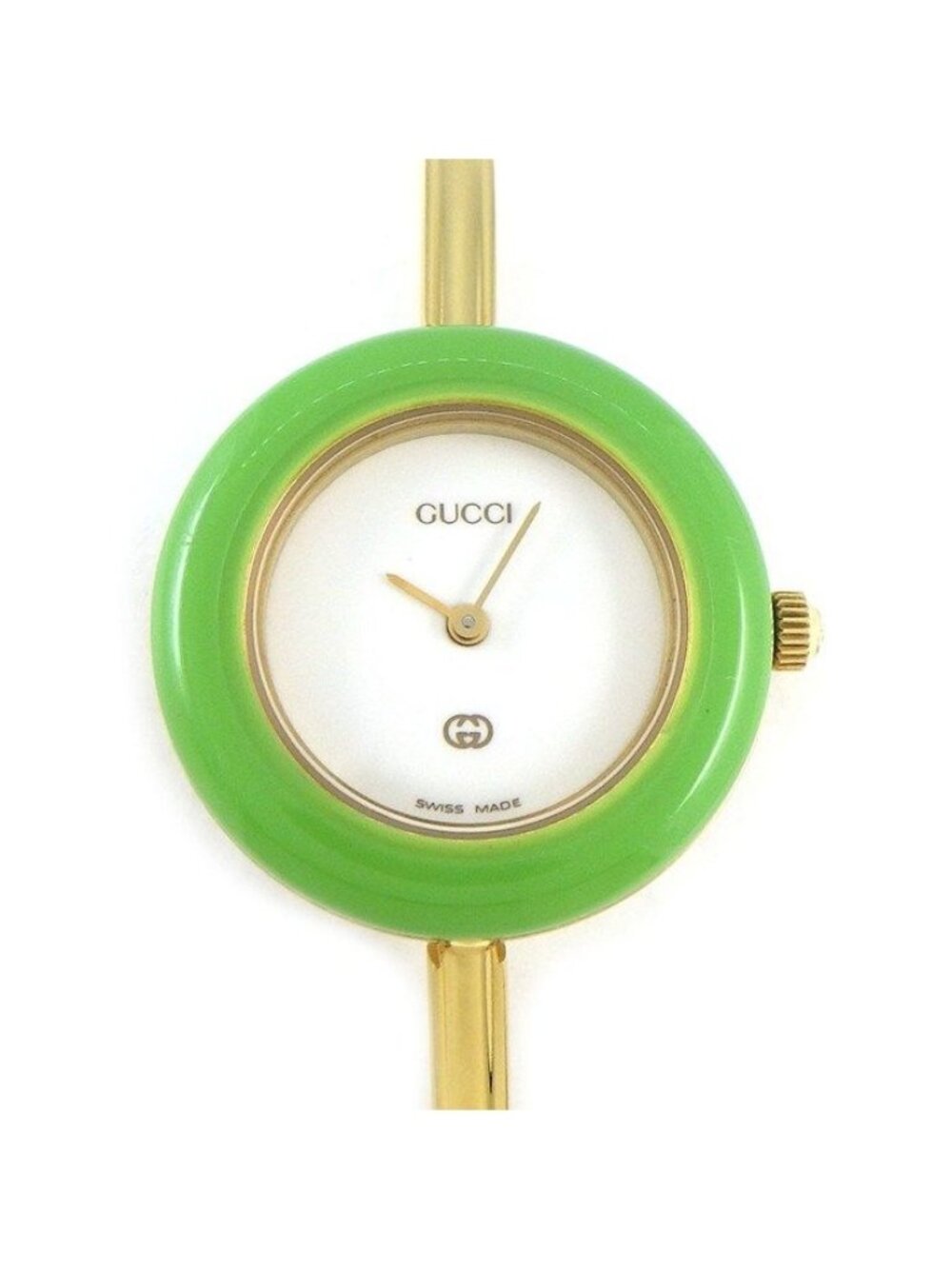 Gucci Watch Change Bezel Multicolor All 12 Colors White Dial Quartz Analog